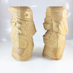 SCULPTURE BOIS COUPLE AÏNU