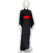 KIMONO JAPONAIS YUKATA NOIR BAMBOU