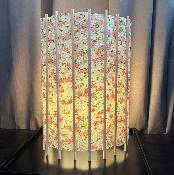 POUR LAMPE JAPONAISE ABAT JOUR EN PAPIER WASHI À PETITES FLEURS