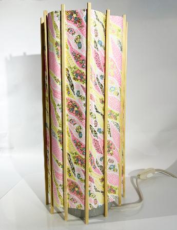 ABAT JOUR EN PAPIER WASHI RUBAN ROSE